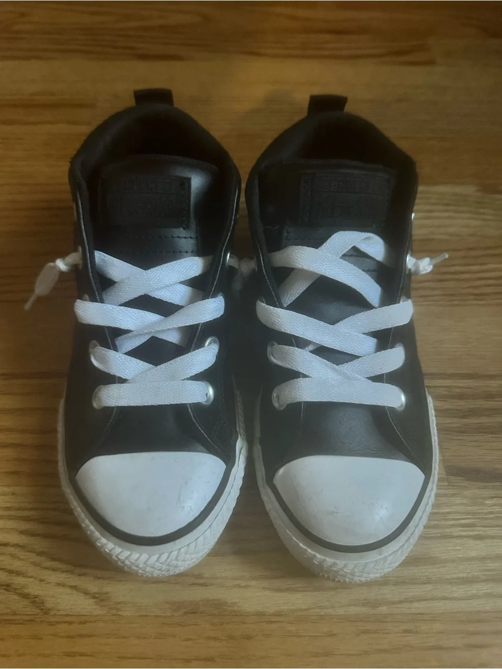 Converse Kids Black High-Top Sneakers with White Accents